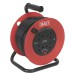 Cable Reel 25mtr 4 x 230V 2.5mm Heavy-Duty Thermal Trip