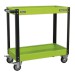 Sealey Workshop Trolley 2-Level Heavy-Duty - Hi-Vis Green