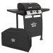 Sealey Dellonda 2 Burner Gas BBQ Grill with Piezo Ignition, Built-In Thermometer & Cover, Black/Stainless Steel