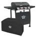 Sealey Dellonda 3 Burner Gas BBQ Grill with Piezo Ignition, Built-In Thermometer and Water Resistant Cover, Black/Stainl