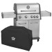 Sealey Dellonda 4+1 Burner Deluxe Gas BBQ with Piezo Ignition & Water-Resistant Oxford Style Cover, Stainless Steel