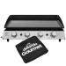 Sealey Dellonda 4 Burner Portable Gas Plancha 10kW BBQ Griddle, Supplied with Water Resistant PVC Cover, Stainless Steel