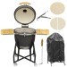 Sealey Dellonda Deluxe 22\"(56cm) Ceramic Kamado Style BBQ Grill/ Oven/Smoker, Supplied with Stand, Castor Wheels & Acces