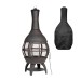 Sealey Dellonda Deluxe 360 Chiminea/Fire Pit/Outdoor Heater with Fire Poker & Water Resistant Drawstring Cover - Antiqu