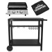 Sealey Dellonda 2 Burner Portable Gas Plancha 5kW BBQ Griddle, Stainless Steel, Supplied with Water Resistant Cover & Tr
