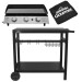 Sealey Dellonda 3 Burner Portable Gas Plancha 7.5kW BBQ Griddle, Stainless Steel, Supplied with Water Resistant Cover & 