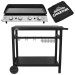 Sealey Dellonda 4 Burner Portable Gas Plancha 10kW BBQ Griddle, Stainless Steel, Supplied with Water Resistant Cover & T