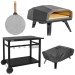 Sealey Dellonda Gas Pizza Oven with Gas Regulator, Water-Resistant Cover, 12\" Pizza Peel & Plancha/BBQ Trolley