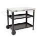 Sealey Dellonda Barbecue/Plancha Trolley for Outdoor Grilling/Cooking with Utensil Holder, Stainless Steel