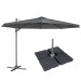 Sealey Dellonda 3m Cantilever Parasol/Umbrella, Cover and Base Bundle, 8 Rib, Crank Handle, 360 Rotation, 60 Tilt, Gr