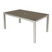 Sealey Dellonda Fusion Aluminium Glass Garden Dining Table with Parasol Hole, Light Grey - DG51