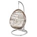 Sealey Dellonda Egg Hanging Swing Chair, Wicker Rattan Basket, Steel Frame, Single