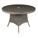 Sealey Dellonda Chester Rattan Wicker Outdoor Dining Table with Tempered Glass Top, Brown