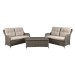 Sealey Dellonda Chester 3 Piece Outdoor Rattan Lounge Set with 2 x Double Seater Sofas, Brown
