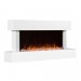 Sealey Baridi 46\" Wall Mounting 1000W/2000W Electric Fireplace with LED Flame Effects, Side Glass Decoration and Pebble 