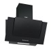 Sealey Baridi 60cm Angled Chimney Cooker Hood with Carbon Filters, LED Lamp, Energy Class B, Black Glass