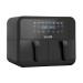 Sealey Baridi Dual Zone Air Fryer 8L with 8-in-1 Functions Touch Controls, Easy-Clean, Black - DH172