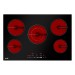 Sealey Baridi 77cm Built-In Ceramic Hob with 5 Cooking Zones, Black Glass, 8200W with Slider Touch Controls, Timer