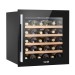 Sealey Baridi 60cm Built-In 36 Bottle Wine Cooler with Beech Wood Shelves and Internal LED Light, Black