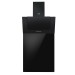 Sealey Baridi 60cm Angled Chimney Cooker Hood with Carbon Filters & Black Glass Splashback, LED Lamp, Black Glass