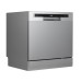 Sealey Baridi Compact Tabletop Dishwasher 8 Place Settings, 6 Programmes, Low Noise, 8L Cycle, Start Delay - Silver