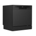 Sealey Baridi Compact Tabletop Dishwasher 8 Place Settings, 6 Programmes, Low Noise, 8L Cycle, Start Delay - Black