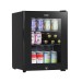 Sealey Baridi 40L Drinks Mini Fridge with LED Light, Black and Glass Door