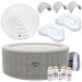 Sealey Dellonda 4-6 Person Inflatable Hot Tub Spa Starter Kit with Smart Pump - Rattan Effect