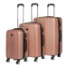 Sealey Dellonda 3-Piece Lightweight ABS Luggage Set with Integrated TSA Approved Combination Lock - Rose Gold - DL125