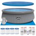 Sealey Dellonda 15ft Inflatable Swimming Pool Round with Acessories - Grey Rattan