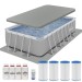 Sealey Dellonda 18ft Deluxe Steel Frame Swimming Pool, Rectangular with Accessories