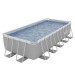 Sealey Dellonda 21ft Deluxe Steel Frame Swimming Pool, Rectangular with Step Ladder, Pool and Ground Covers and Filter S