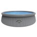 Sealey Dellonda 15ft 450cm Round Garden Kids Paddling Swimming Pool & Pump Grey Rattan