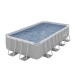 Sealey Dellonda 18ft Deluxe Steel Frame Swimming Pool, Rectangular with Filter Pump