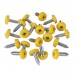 Sealey Number Plate Screw Plastic Enclosed Head 4.8 x 18mm Yellow Pack of 50