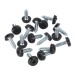 Sealey Number Plate Screw Plastic Enclosed Head 4.8 x 18mm Black Pack of 50