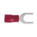 Sealey Easy-Entry Fork Terminal 5.3mm (2BA) Red Pack of 100