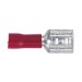 Sealey Push-On Terminal 6.3mm Female Red Pack of 100