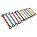 Siegen Multi-Coloured Combination Ratchet Spanner Set 12pc