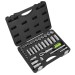 Siegen Extendable Ratchet Socket Set 3/8\"Sq Drive 34pc