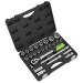 Siegen Extendable Ratchet Socket Set 1/2\"Sq Drive 26pc