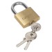 Sealey Brass Body Padlock with Brass Cylinder 40mm