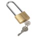 Siegen Brass Body Padlock with Brass Cylinder Long Shackle 40mm