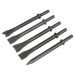 Sealey Air Hammer Chisel Set 5pc 170mm .401\" Shank