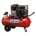 Sealey Compressor 50ltr Belt Drive 3hp with Cast Cylinder & Wheels