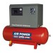 Sealey Compressor 270ltr Belt Drive 5.5hp 3ph 2-Stage with Cast Cylinders Low Noise