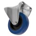 Sealey Heavy-Duty Blue Elastic Rubber Fixed Castor Wheel 100mm - Trade