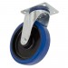 Sealey Heavy-Duty Blue Elastic Rubber Swivel Castor Wheel 100mm - Trade