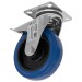 Sealey Heavy-Duty Blue Elastic Rubber Swivel Castor Wheel with Total Lock 125mm - Trade