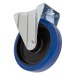 Sealey Heavy-Duty Blue Elastic Rubber Fixed Castor Wheel 160mm - Trade